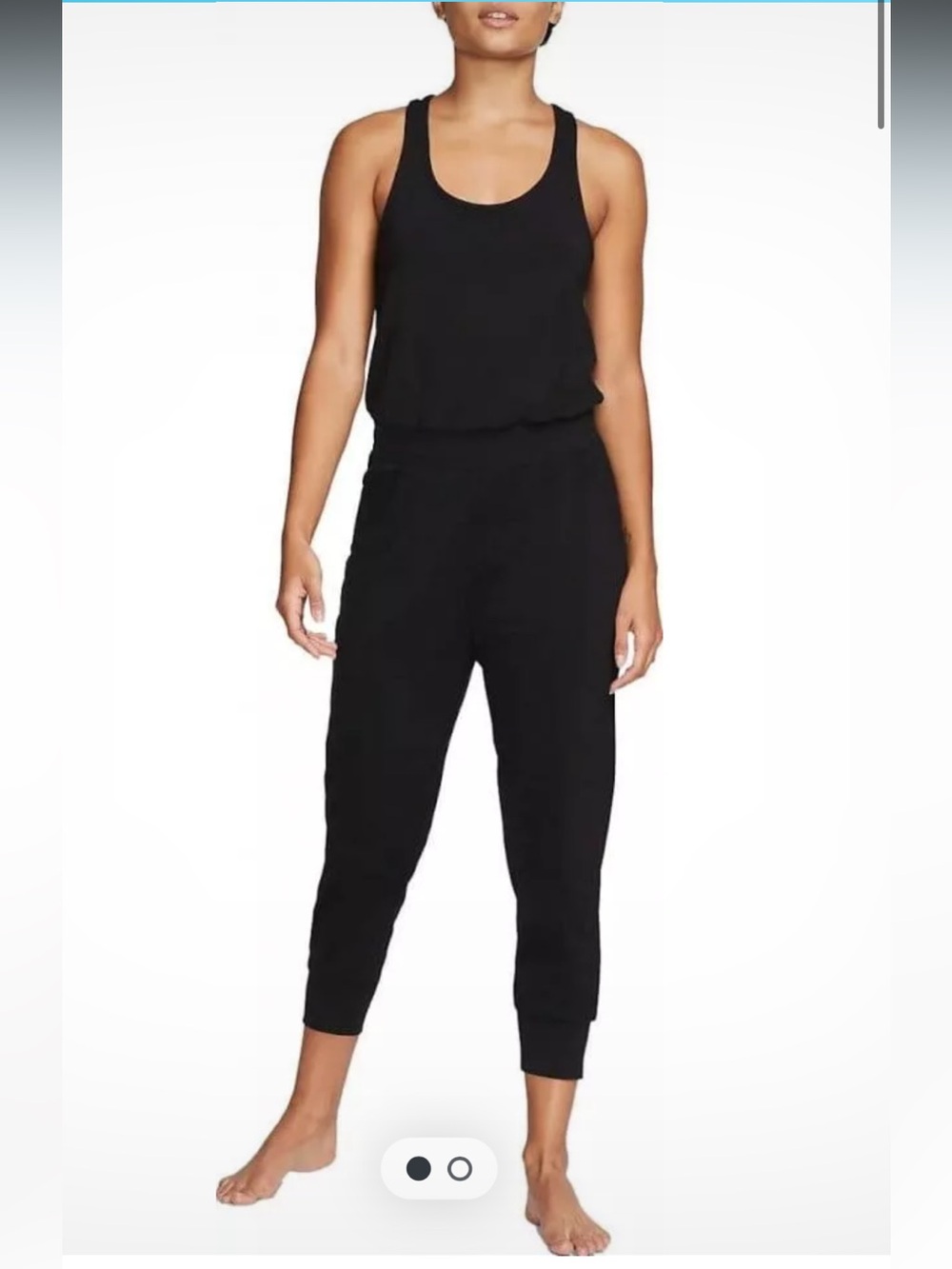 Nike Women's Yoga 7/8 Black Cj5280 010 Jumpsuit Size Large Pilates Pockets